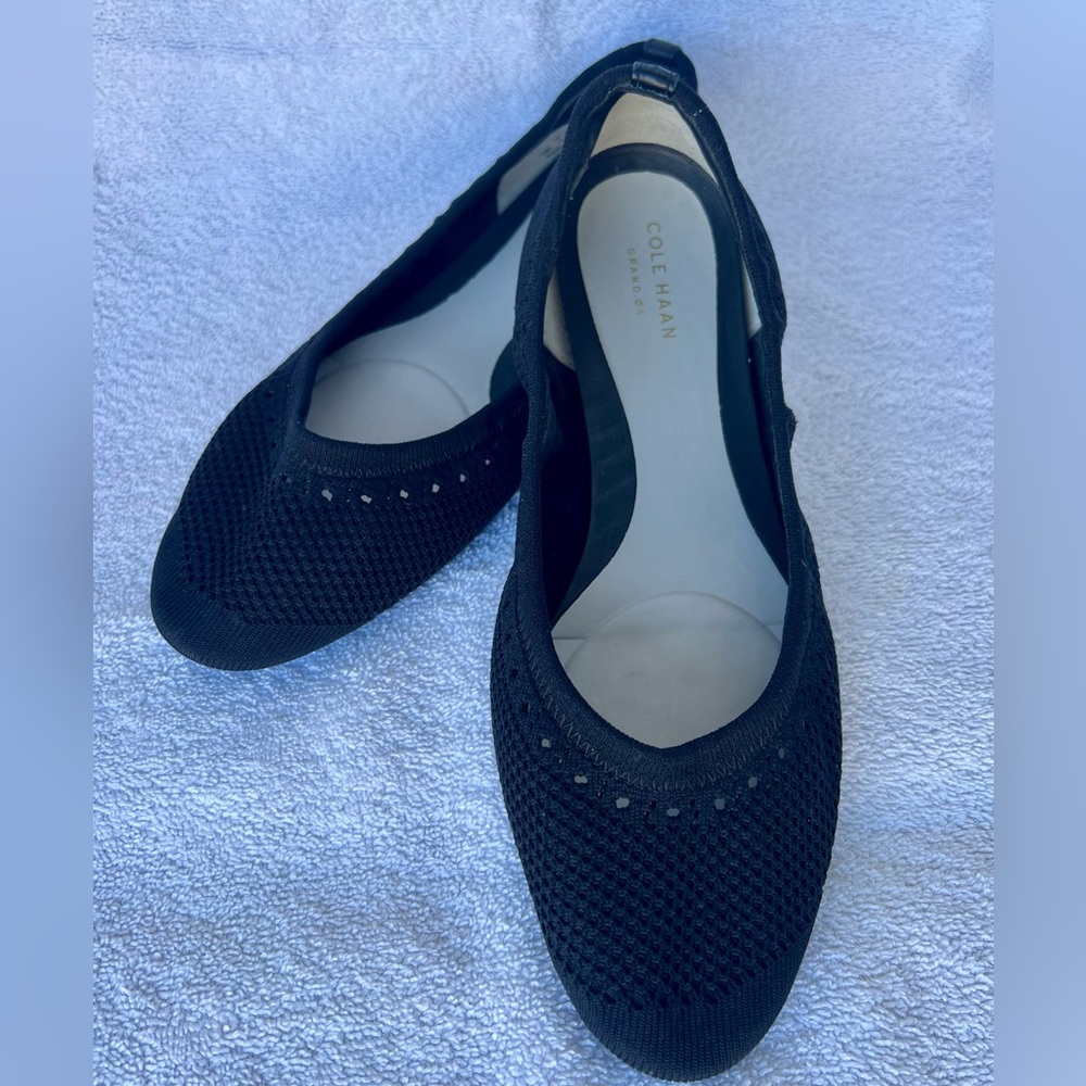Cole Haan Women’s Black ZeroGrand Stitchlite Ballet Flat Sz 10